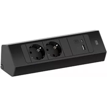 Regleta de enchufes Bachmann CASIA 2 con 2 tomas CEE7/3 y 1 USB A/C 22W