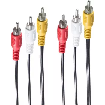 Adaptador de cable de vídeo ShiverPeaks BS90024 2 m 3xRCA