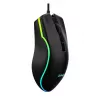 Ratón gaming con cable calefactado ActiveJet AMY-W390 — ambidiestro, óptico 2000 DPI, USB Type-A, 4 botones, negro