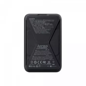 Batería externa ADATA PR100-12BK polímero de litio (LiPo) 10000 mAh carga inalámbrica negro