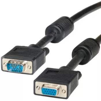 ROLINE Cable VGA HD15 macho - hembra con núcleo de ferrita 3,0m (11.04.5353)