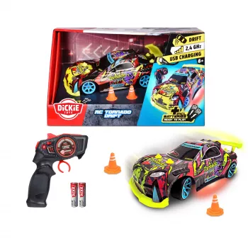 Coche RC Dickie Tornado Drift RTR 2,4 GHz – coche de drift montado listo para usar