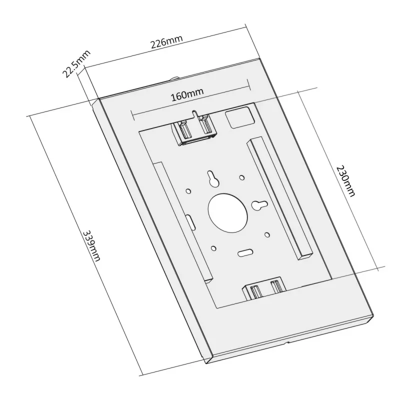 Soporte de pared Maclean para tablets con cerradura MC-474W