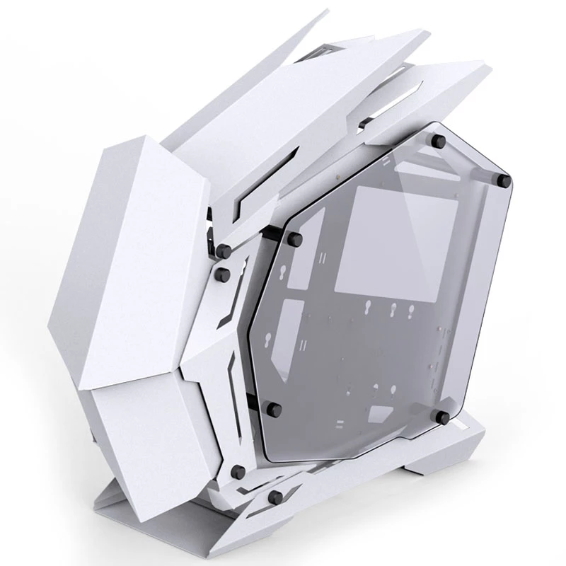 Torre mini Micro-ATX Jonsbo MOD3 Tempered Glass White, caja de PC con soporte Mini-ITX/Micro-ATX