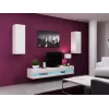 Soporte de TV cama meble VIGO NEW 30/180/40, parte superior blanco brillante, tablero de partículas, 1800×400×300 mm