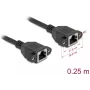 Cable de red DeLOCK 90782 negro 0,25 m Cat6a S/FTP