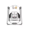 Hamaca para bebé Lionelo OTTO COZY gris — hamaca compacta para bebé, asiento suave, cinturón de seguridad