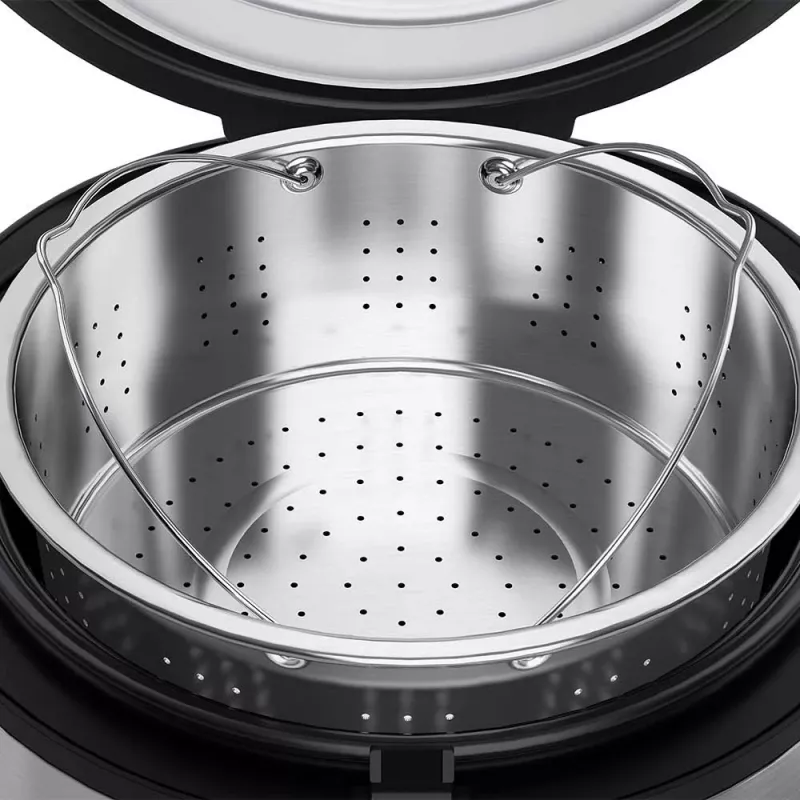 Olla arrocera GASTROBACK Rice Control Low Carb & Steam, 3 L, 450 W, negra/acero inoxidable