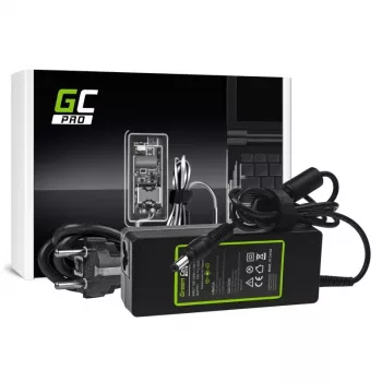 Fuente de alimentación Green Cell AD26AP 75W 19V cargador de portátil AC/DC para interiores, negro