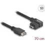 Cable USB DeLOCK 10 Gbit/s Type-E Key A de 20 contactos conector macho a conector hembra USB Type-C en ángulo 70 cm