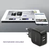 Qoltec 50188 Cargador para dispositivos móviles Portátil, Smartphone, Smartwatch, Tablet, Teléfono, Universal Negro AC, DC Interior