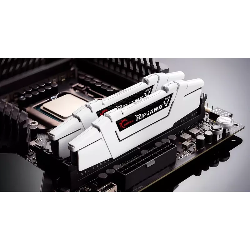 G.Skill Ripjaws V F4-3600C18D-32GVW memoria DDR4 para sobremesa 32 GB (2x16 GB) 3600 MHz CL18 XMP2, con disipador, blanca