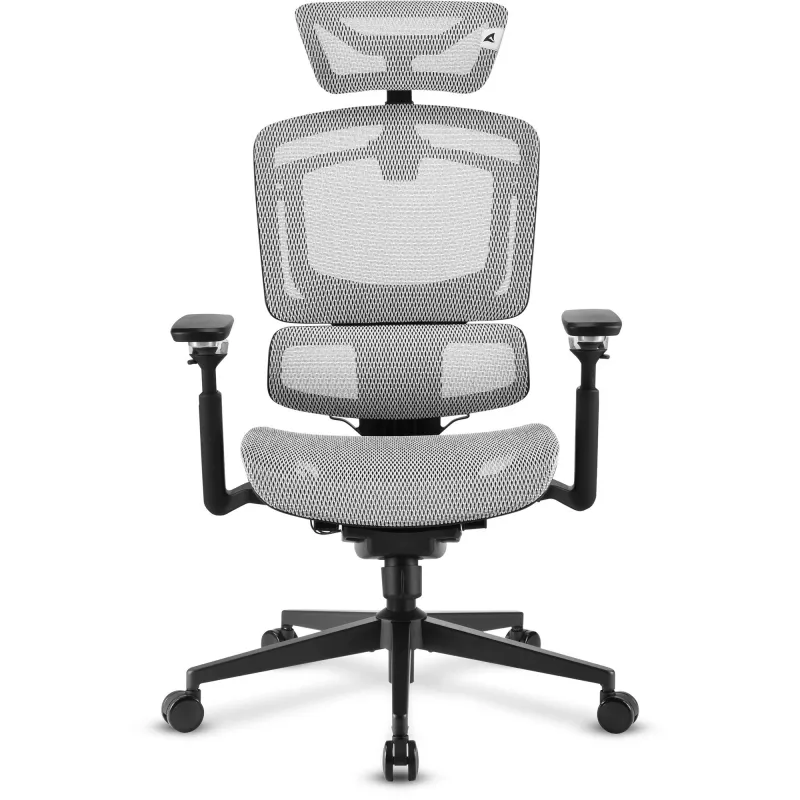 Silla de oficina Sharkoon OfficePal C50M — asiento acolchado, respaldo de malla, negra, respaldo 49 × 63 cm, anchura de asiento 50 cm