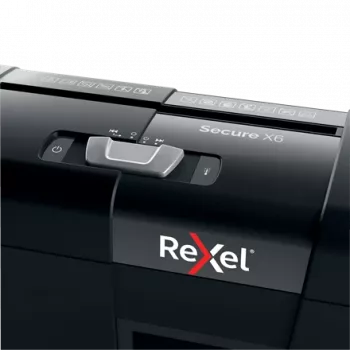 Destructora de documentos Rexel Secure X6 con corte en partículas P4, corte en partículas, 4 x 40 mm, 10 l, 100 hojas, 68 dB, 6 hojas