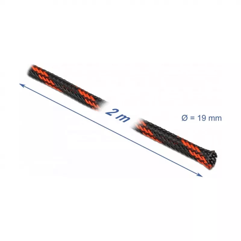 Funda protectora de cable DeLOCK 20743 negro rojo