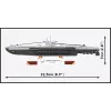 Modelo a escala de submarino Cobi U-47 T.VIIB 1:300 kit, marca Cobi, modelo 4858