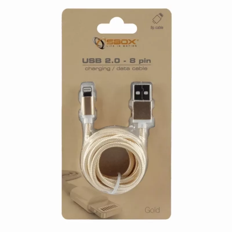 Sbox USB 2.0 8 Pin IPH7-G dorado