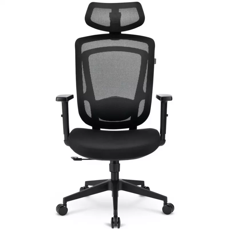 Silla de oficina Sharkoon OfficePal C10 – negra, diseño ergonómico, altura ajustable