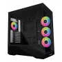 Lian Li Vector V100 G99.V100RX.00 caja de PC Midi Tower, ATX, RGB, cristal templado, negra