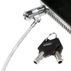 Cable de seguridad LogiLink NBS009 para portátil con llave, 1,8 m, T-bar, 1,5 cm, 2 llaves, slim, plateado