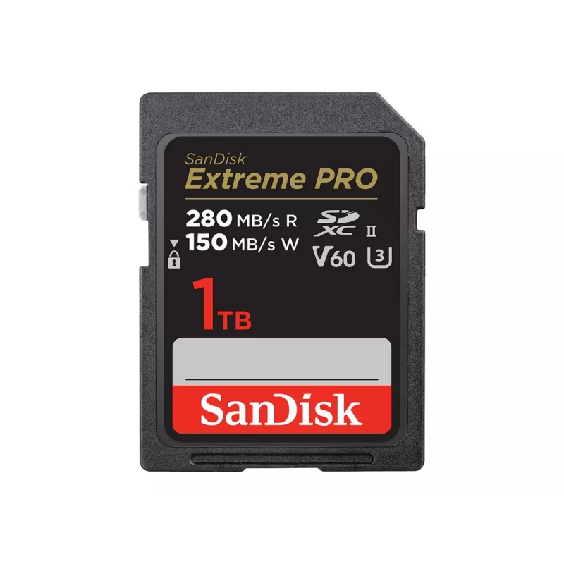 SanDisk Extreme Pro - Tarjeta de memoria flash - 1TB - Video Class V60 / UHS-II U3 / Class10 - SDXC UHS-II (SDSDXEP-1T00-GN4IN)