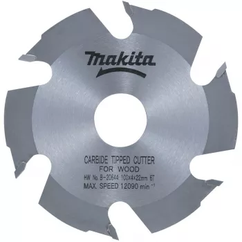 Makita - fresa para ranurar - para madera - 100 mm - 6 dientes - para P/N: DPJ180ZJ (B-20644)