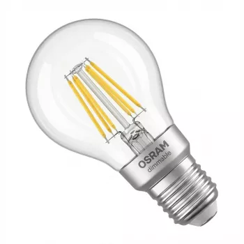 Bombilla LED Osram LED Classic A60 Filament 5.9W 827 E27 Frosted regulable
