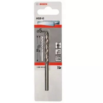 Broca helicoidal Bosch metal HSS-G DIN 338 5 mm