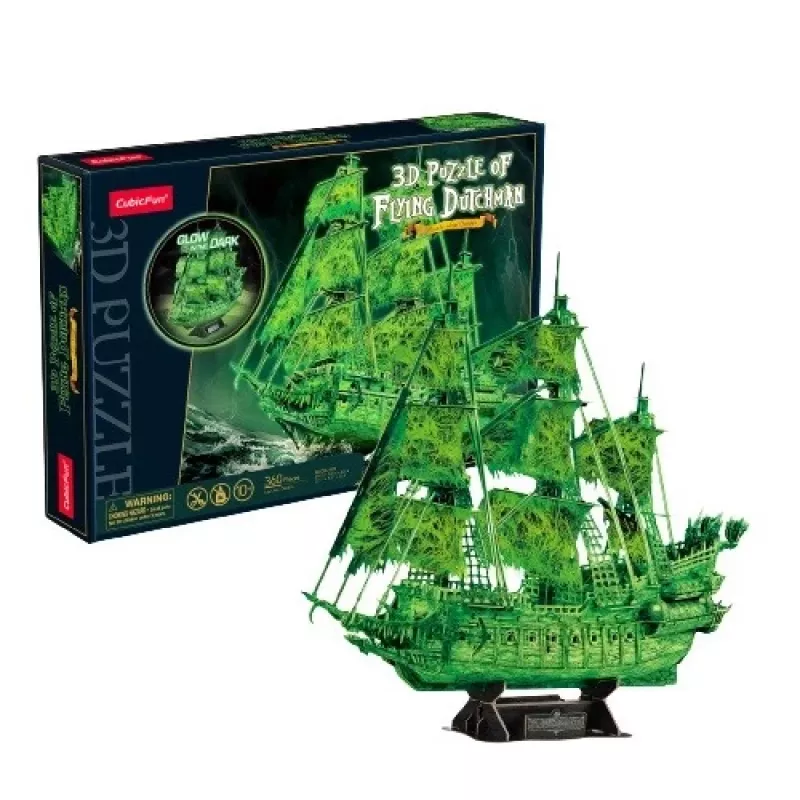 Puzle 3D modelo El Holandés Errante, que brilla en la oscuridad, cubicfun 306-T4041H