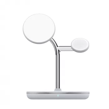 Cargador de sobremesa inalámbrico Tellur TLL151391 3en1 MagSafe carga rápida para smartphone, reloj y auriculares