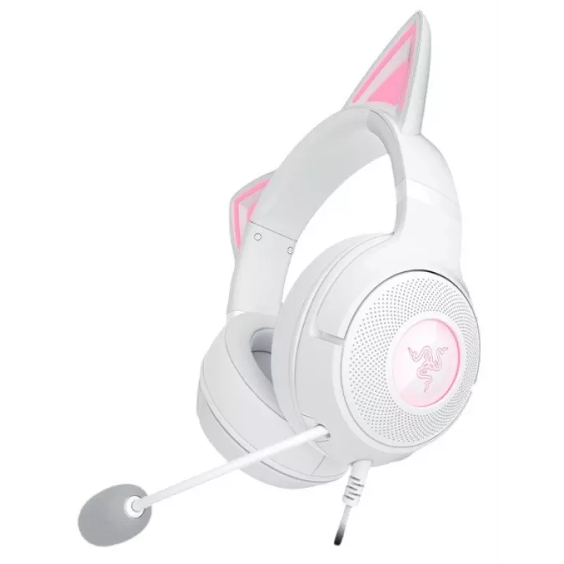 Auriculares Razer Kraken Kitty V2 con cable USB Type-A blanco — circumaurales, diadema, 20–20000 Hz, cable de 2 m