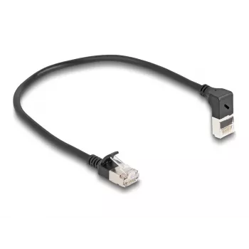 Cable de red DeLOCK RJ45 Cat.6A 0,25 m negro