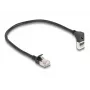 Cable de red DeLOCK RJ45 Cat.6A 0,25 m negro