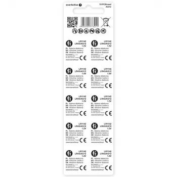 Pila de botón alcalina everActive G12 AG12 1,5 V – pack de 10