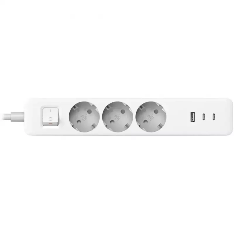 Regleta Xiaomi BHR07UKEU — 3 tomas AC tipo F, 250 V, cable de 1,4 m, blanca
