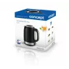 Hervidor de agua Concept Solution RK3245 — 1,7 l, 2200 W, acero inoxidable, Negro