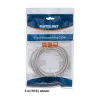 Cable de red Intellinet, Cat6, 2 m, gris, CCA, U/UTP, PVC, RJ45, contactos dorados, protección antienganches, funda antiacodaduras, garantía de por vida