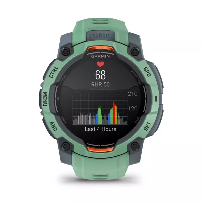 Garmin Instinct 3 AMOLED 3,05 cm (1,2) 45 mm Digital 390 x 390 píxeles Pantalla táctil Verde GPS (satélite)