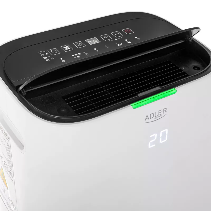 Deshumidificador y purificador de aire 2 en 1 Adler | AD 7863 | Potencia 420 W | Apto para estancias de hasta 140 m³ | Capacidad del depósito de agua 6,5 L | Blanco