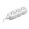 Tracer PowerCord alargador, 3 tomas, 3 m, blanco