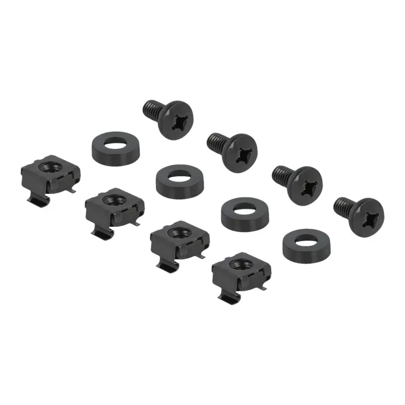 Delock 66884 Panel de carril DIN de 19 pulgadas, 2U, negro