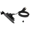 Adaptador de soporte PCI de perfil bajo Akasa USB 3.1 Type-C - negro - adaptador - digital/datos