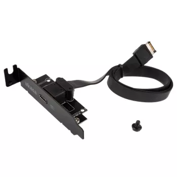 Adaptador de soporte PCI de perfil bajo Akasa USB 3.1 Type-C - negro - adaptador - digital/datos