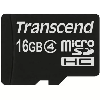 Transcend - Tarjeta de memoria flash - 16GB - Class 4 - microSDHC (TS16GUSDC4)