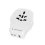 Adaptador de viaje de pared GEMBIRD TPA-1A2C20-02-W 20W — 1xUSB-A + 2xUSB-C, enchufe Type G, 100–250 V, blanco