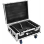 Flightcase Roadinger 31005127 para 4× AKKU IP UP-4 QuickDMX con función de carga