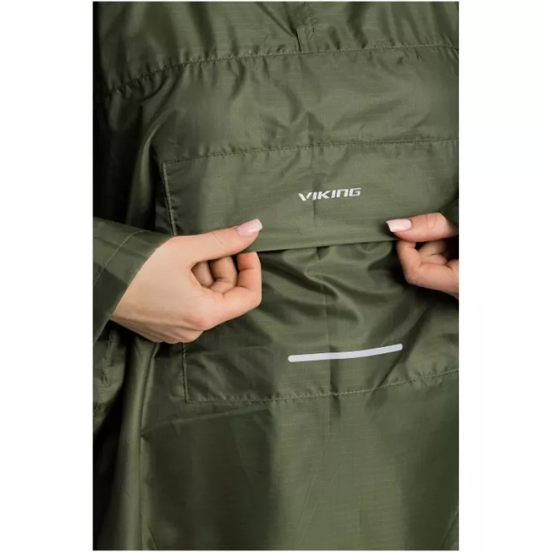 Poncho de lluvia para adultos VIKING Vesper Mochila Verde UNI