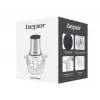 Beper P102ROB001 picadora de alimentos, recipiente de vidrio de 1,5 l, 500 W, 2 velocidades, 4 cuchillas de acero inoxidable, acero inoxidable / negro