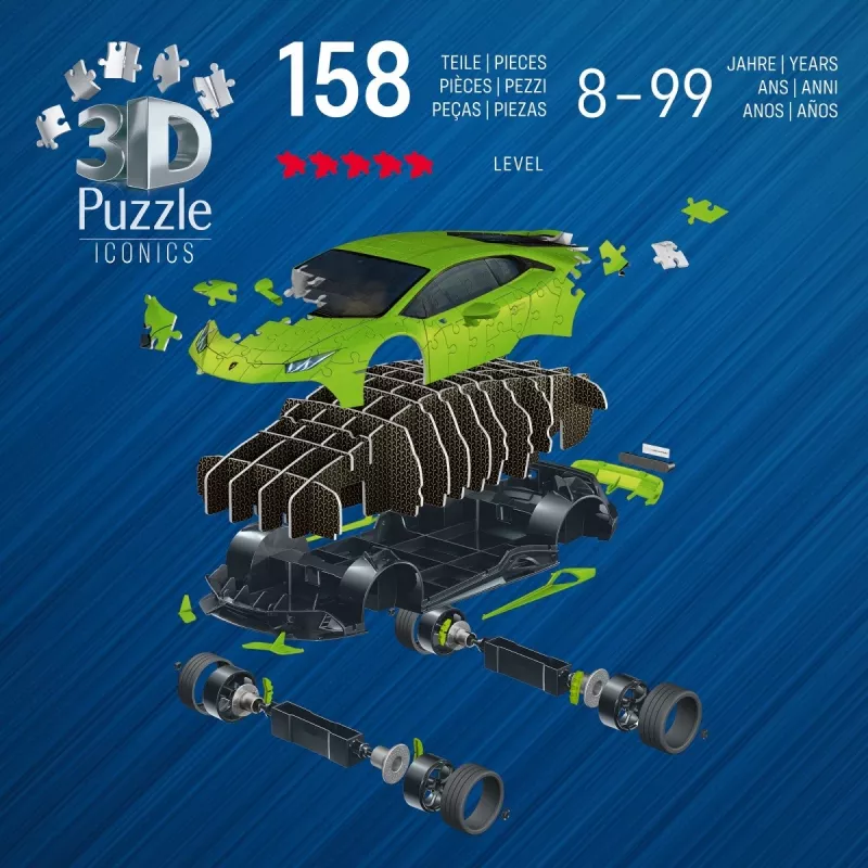 Puzle 3D 158 piezas Lamborghini Huracan EVO verde