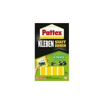Pattex fijación sin taladrar, tiras adhesivas, reutilizables, 10 uds.